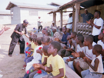 Paul with children