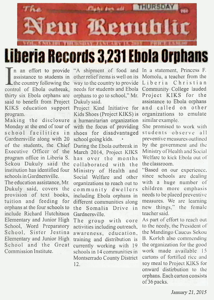 3,231 Ebola Orphans
