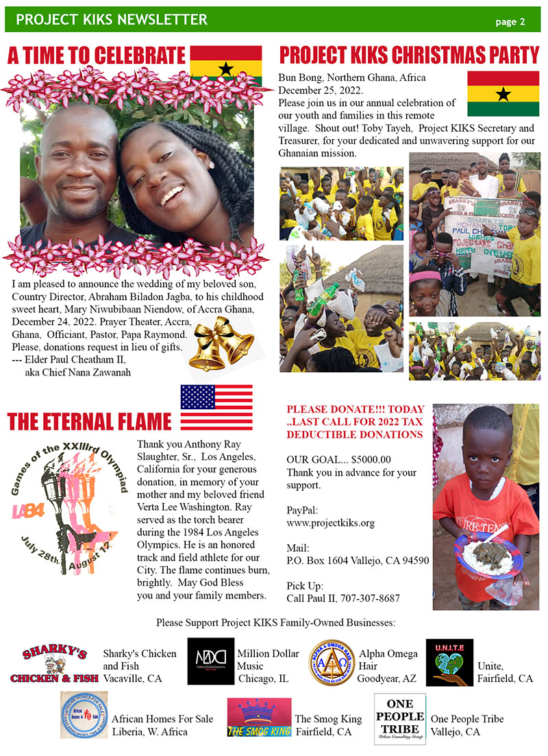 KIKS Newsletter December 2022 page 2