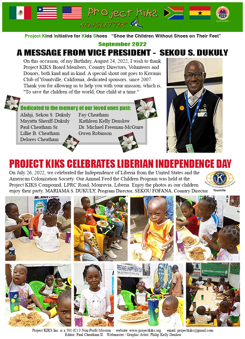 KIKS Newsletter September 2022 page 1