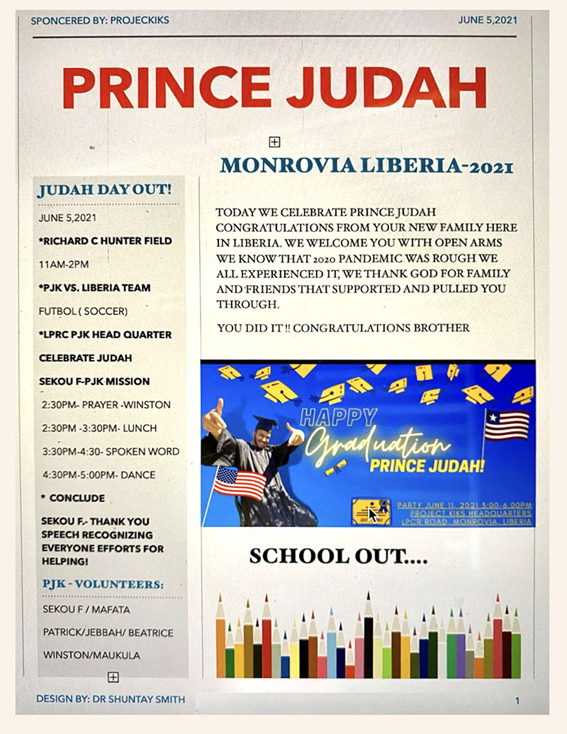 Prince Judah Flyer Side 1